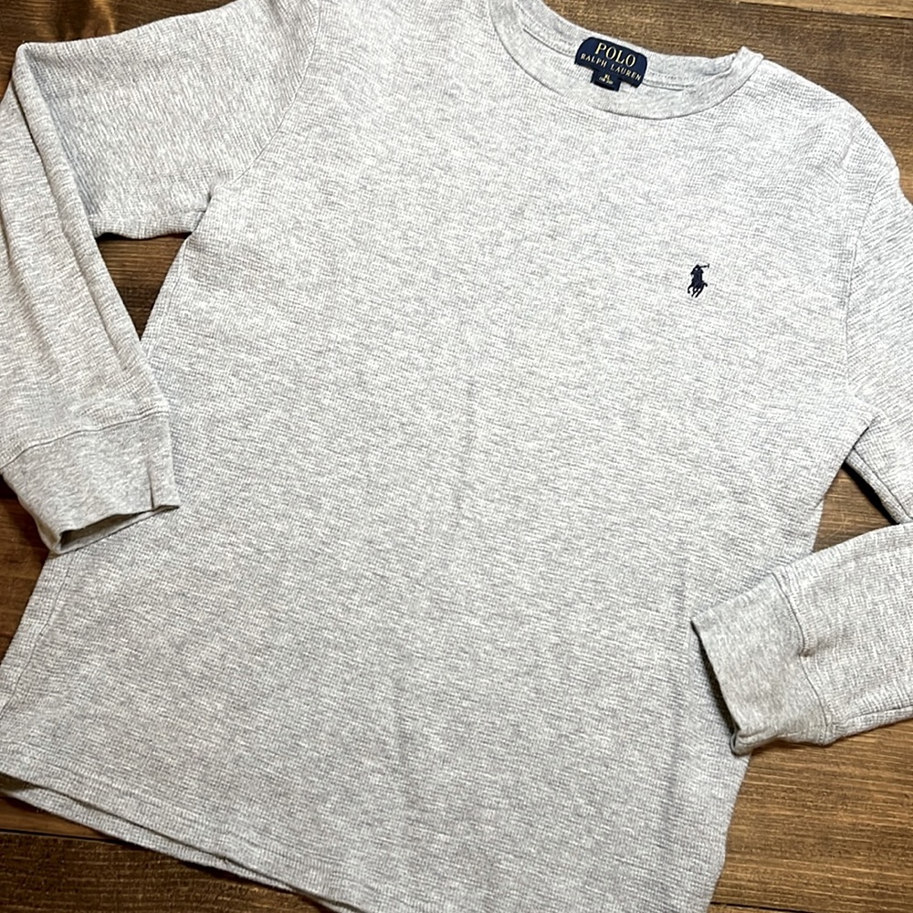 RALPH LAUREN POLO BOYS XL WAFFLE LONG SLEEVE THERMAL TEE SHIRT